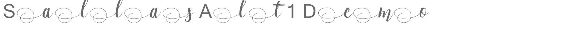 Sample characters Sallas Font